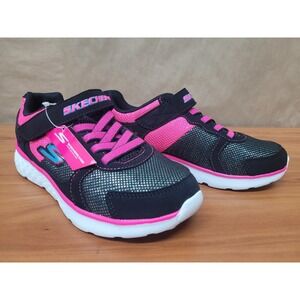 Skechers Girl's Go Run 400 Sparkle Sprinters Running Shoes 81358L/BKHP Pink Sz 2